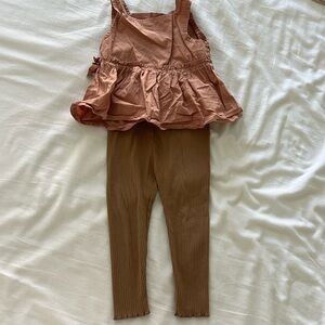 Grayson Collective Tank + Old Navy Ribbed Leggings Pants